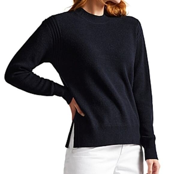 Ted Baker Rashell Cashmere Blend Crew Neck Sweater Navy Blue Size 6 (US 14) EUC - Picture 1 of 10